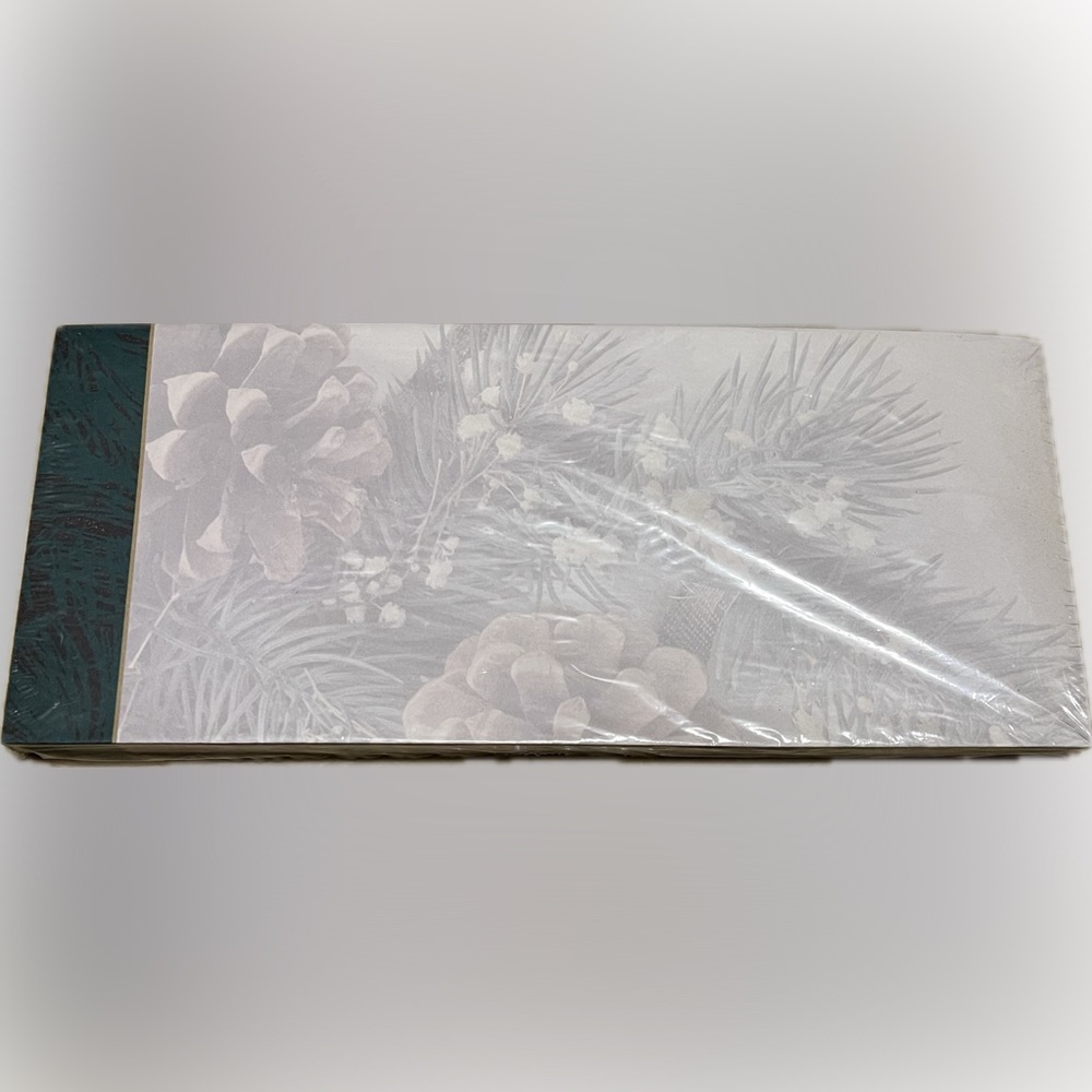 🍄New Floral Pinecone Decorative Paper Envelope Set Christmas Holiday Stationery